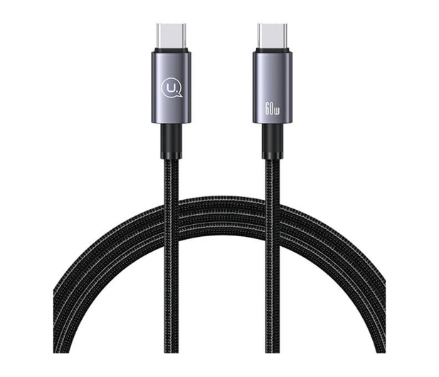 USAMS Kabel USB-C na USB-C 60W 1,2m Fast Charging stalowy - 1569047 - zdjęcie 3